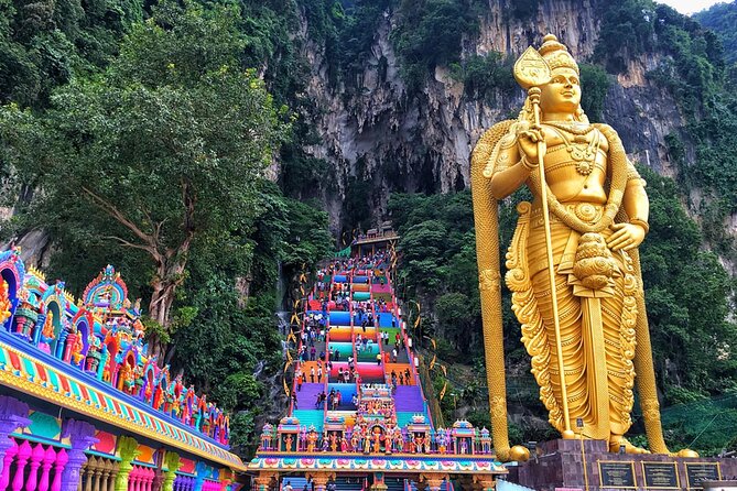 Batu Caves & Kuala Gandah Elephant Sanctuary Full-Day Tour - Start with Batu Caves and its 272 steps