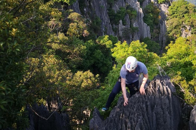 Climb and Abseiling Hidden Pinnacles of Takun - Abseiling back down